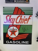 Signed Skychief Texaco sign