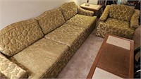 Vintage Green Mid Century Couch & Chair