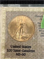 1924 $20 Saint-Gaudens gold coin