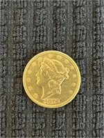 1879 $20 gold coin in protective case
