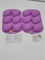 NEW 2 SILICONE CAKE MOLDS