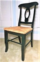 Wood Chair with Woven Rush Seat