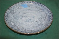 BLUE CERAMIC ASIAN PLATE