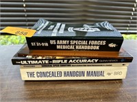 LOT OF GUN BOOKS CONCEALED HANDGUN MORE