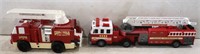 (2) Plastic Toy Firetrucks