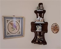 Bird Collector Plates, Figurines, Corner Shelves