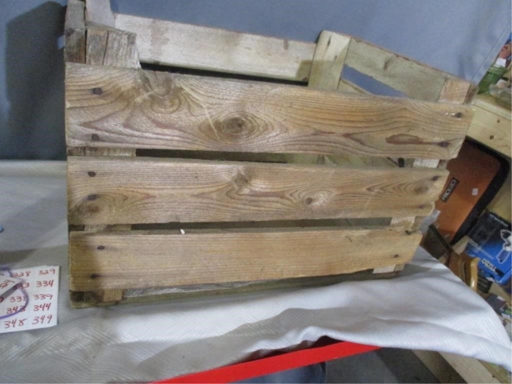 wooden crate.