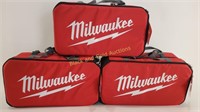 (3) New Milwaukee Tool Storage Bags