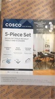 Cosco 5 piece resin fold in half table and chairs