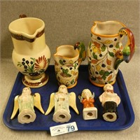 Quimper Pottery Pitcher, Others & Figures