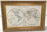 Framed French Old World Map Print