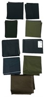 Gray and Army Green Colored Fabrics