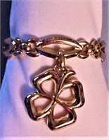 NEW MONET BRACELET 4 Leaf Clover with safety chain