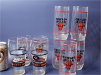 Chicago Bears and Bulls Vintage Glasses
