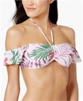 $48 Size Large Bar III Ruffled Sleeved Bikini Top