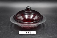 Ruby Red Covered Dish