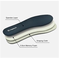 19$-riemot Men's Memory Foam Insoles Grey