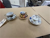 3-Tea Cups & Saucers-Leftin China