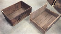 Two Wooden Crates, Approx. 18 x 13 x 8