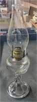 ANTIQUE NU-EAGLE GLASS OIL LAMP