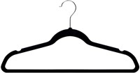 Pack of 100 Velvet, Non-Slip Clothes Suit Hangers