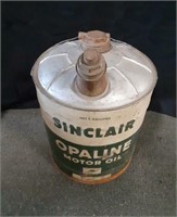 Sinclair Opaline Motor Oil gas can 5gal