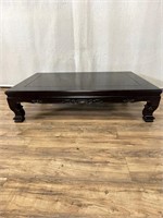 Black Asian Carved Coffee Table