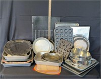 Assorted Baking Pans, Cutting Boards, Cooling