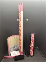 (2) Pink rubber brooms and more