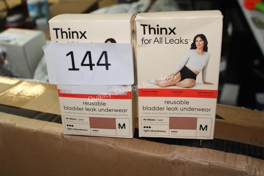 2- ladies size M spanks bladder leak underwear