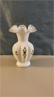 Fenton Vase "Violets in Snow"