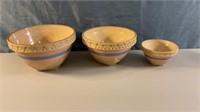 Vintage Stoneware Nesting Bowls