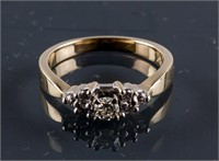 14k Yellow Gold 0.22ct Diamond Ring CRV$2250