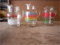 Vintage Glass Pitchers - Rainbow, Leaf, Tulip