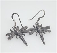 STERLING SILVER DRAGONFLY EARRINGS