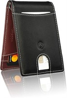 Black Slim Leather Men's Minimalist Wallet