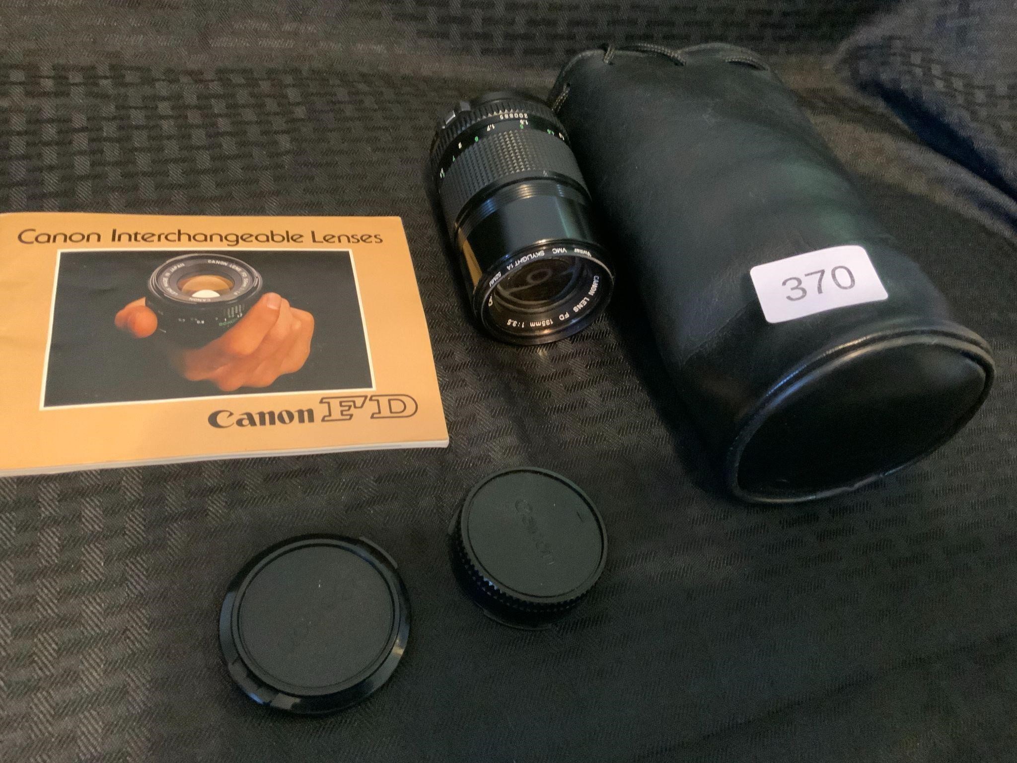 Canon Lens FD135MM 1:3.5 w/Case