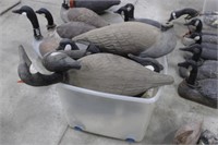 Tote of Misc Goose Decoys