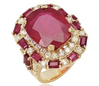 AIGL $ 22,350 18.85 Cts Ruby Diamond Ring