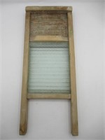 ANTIQUE NARROW WASH BOARD WITH GLASS SURFACE