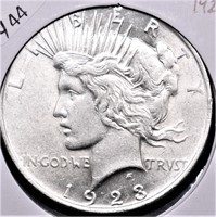 1923 PEACE DOLLAR AU