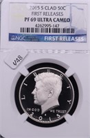 2015 S NGC PF69UC KENNEDY HALF DOLLAR