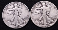 TWO WALKING HALF DOLLARS