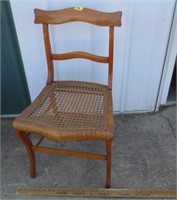 Tiger maple cane bottom chair