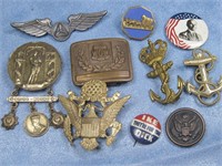 Lot Miscellaneous Vintage Pins & Badges As Shown