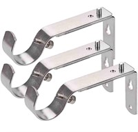 Curtain Rod Bracket Set of 3 for 1 Or 1 1/8 Inch