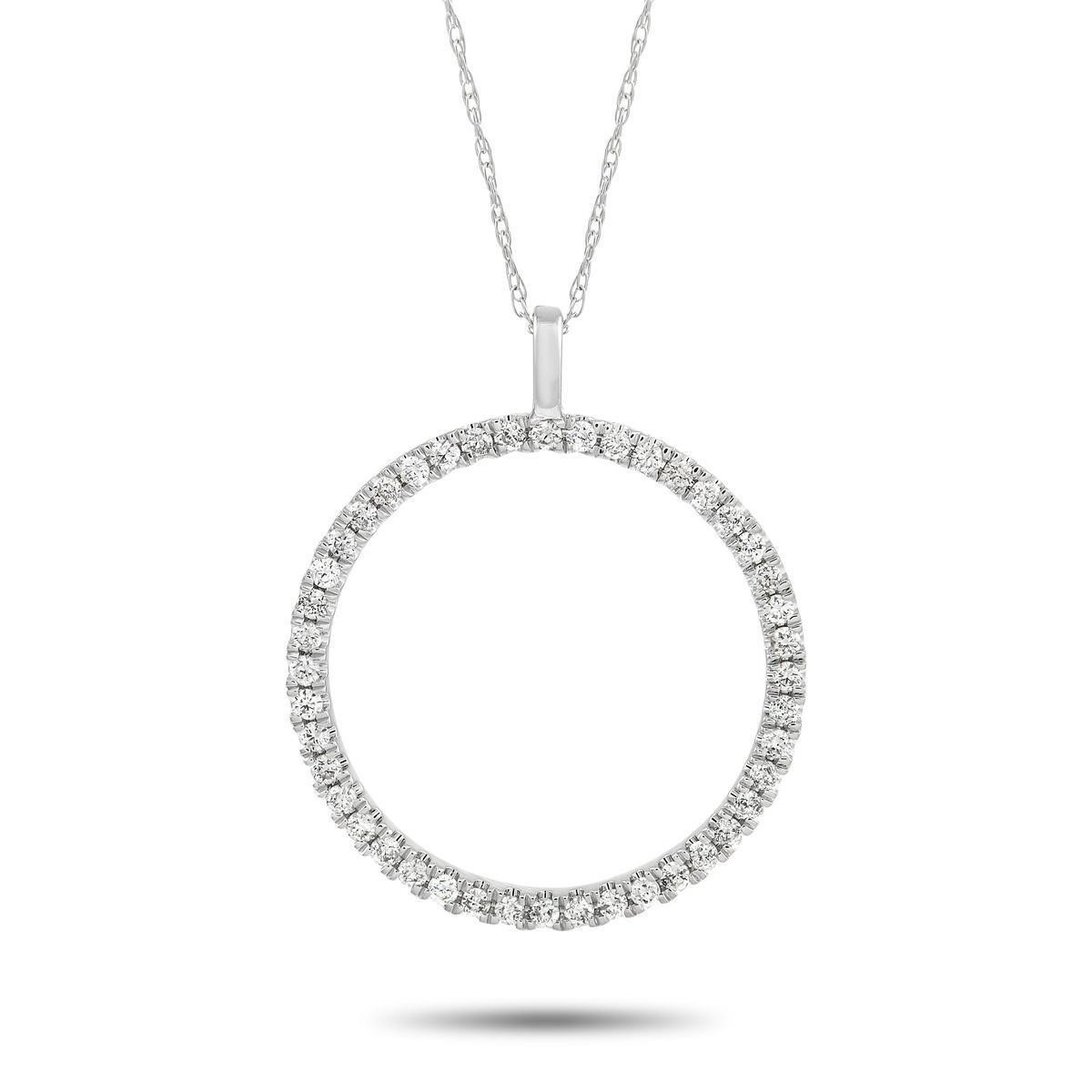 14K White Gold 0.33ct Diamond Necklace
