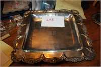 PLATED SERVING TRAY 13.25X13.25