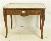 19th CENTURY FRENCH MARBLE TOP COFFEE TABLE