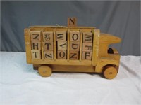 Very Unique Wooden Blocks Truck- Does Have tape